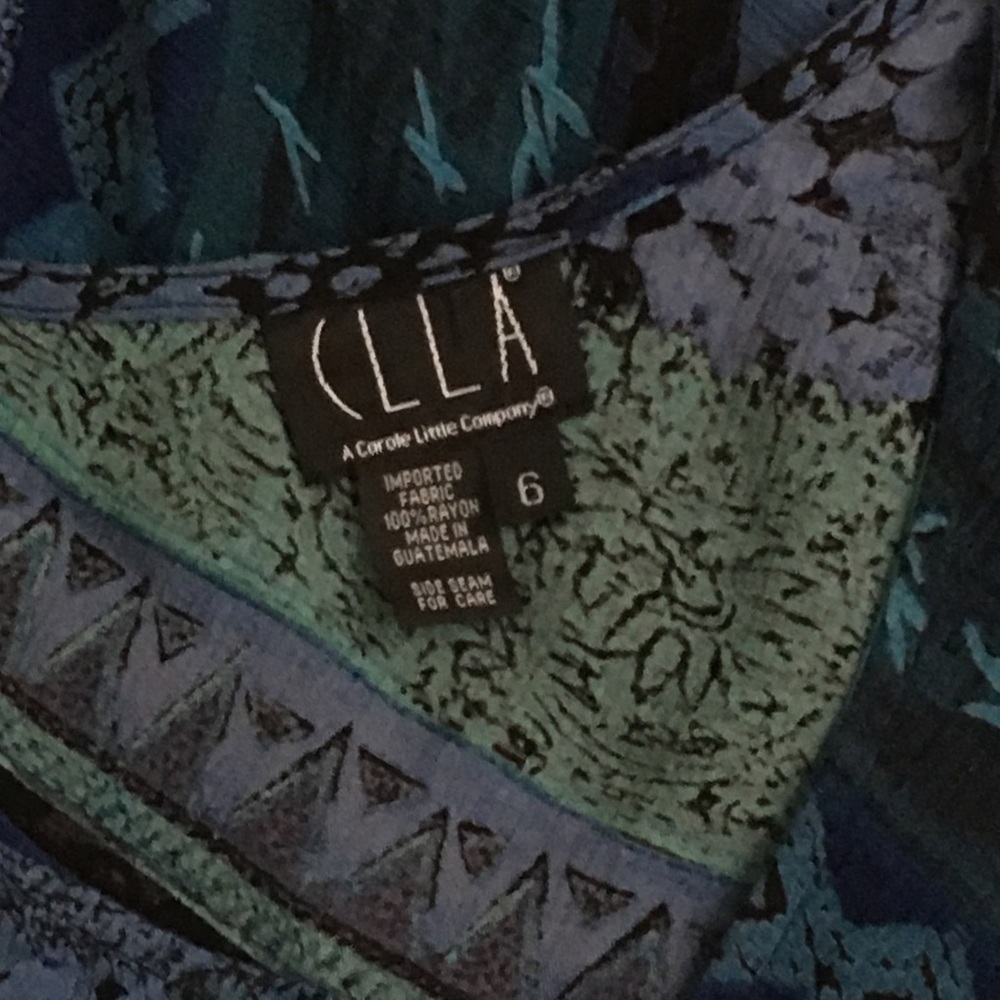 CLLA A Carole Little Company maxi dress multicolored size 6 - Picture 5 of 6